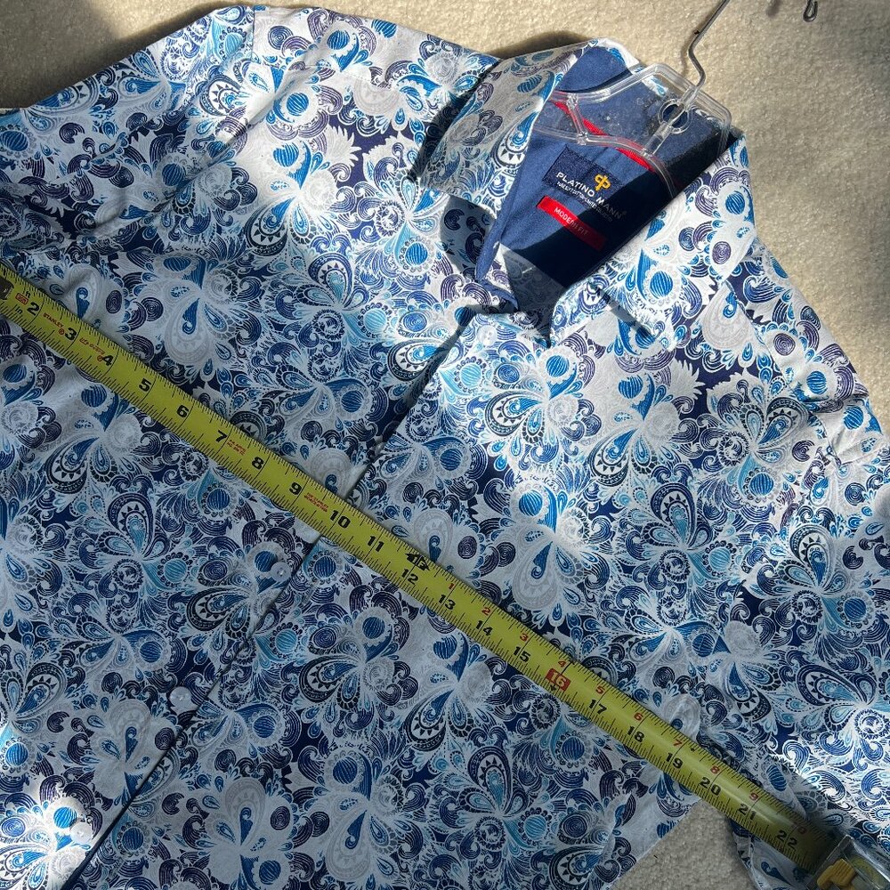 Awesome PLATINO MANN Modern Fit Long Sleeve Shirt  Size S
